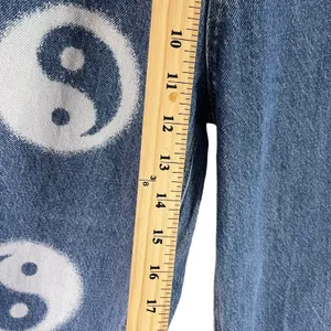 Pacsun Women's Size 26 Baggy Boyfriend Peace Sign High Rise Straight Jeans‎ thumbnail 11