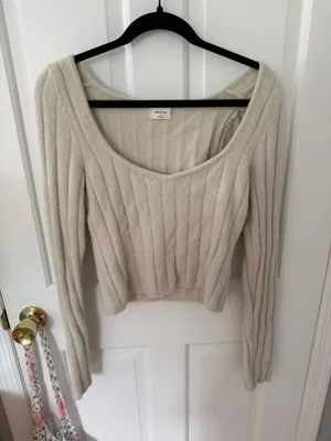 Aritzia hush knit ribbed Wilfred Sweater thumbnail 1
