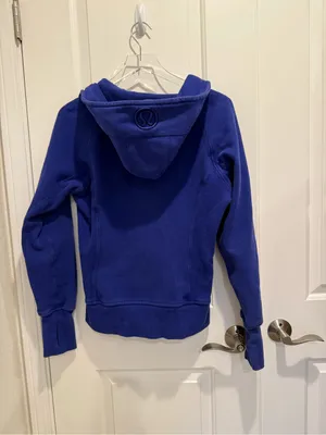 LULULEMON Scuba Hoodie Sweatshirt in Pigment Blue Full Zipper size‎ 10 thumbnail 4