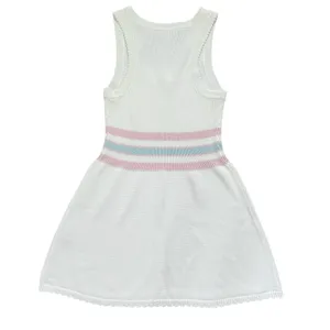 LoveShackFancy‎ Indiana Mini Dress Womens Large Tennis White Embroidered Knit thumbnail 6