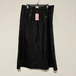 Serra‎ sequin elastic waist midi skirt black size large thumbnail 2