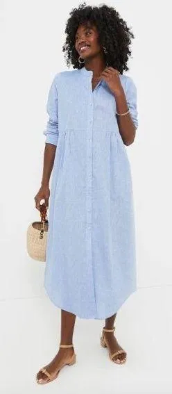 Tuckernuck Sky Blue Shirt Dress M thumbnail 1