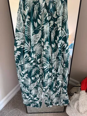 Patrons of Peace Hacienda Teal Tropical Strapless Jumpsuit thumbnail 3