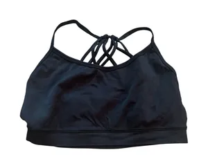 Fabletics Womens Black Strappy Cage Back Sports‎ Bra BA1513296-0001-17040 Medium thumbnail 1