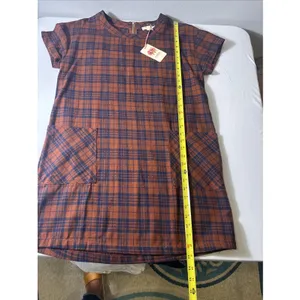 Entro Dress Plaid Shift Dress Size Medium Dark Academia 90s Grunge Autumncore thumbnail 8