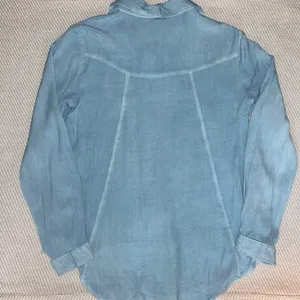 Envy Style  Blue Chambray Button Up Work Shirt thumbnail 4