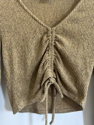 Altar’d State long sleeve rouged top thumbnail 2
