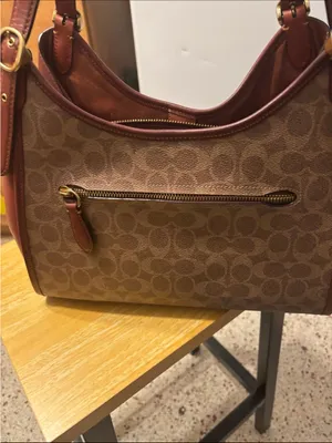 COACH Lori Shoulder Bag Tan Rust Signature Canvas Shoulder Bag C4825 thumbnail 6