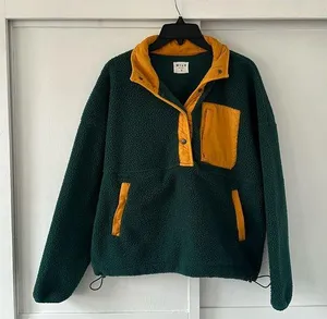 Green & Yellow Fleece Pull Over thumbnail 1