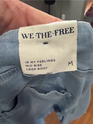 NWT We The Free In My Feelings Pull On Mid Rise Boot Crop Jeans Medium thumbnail 4
