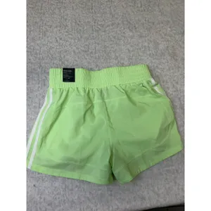 Adidas Pacer Woven High Rise Shorts Lime Green IT7763 Womens Small 3" Inseam thumbnail 4