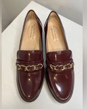 Alex Marie Patent Burgundy Eva Platform Loafers Size 8.5 Academia Preppy thumbnail 3