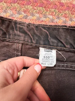 Vtg 550 Levis Dark Brown Denim Jeans thumbnail 3