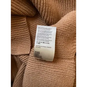Free People Ottoman Slouchy Tunic Sweater Camel Brown Ribbed Knit Mock Neck S thumbnail 7
