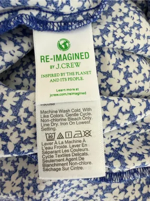 J. Crew Floral Tiered Midi Dress in Blue and White Size Medium thumbnail 9
