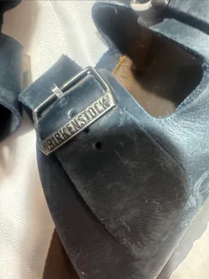 Birkenstock Navy Double-Buckle Slide Sandals thumbnail 3