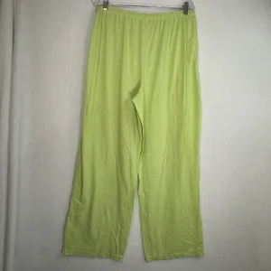 Croft & Barrow Intimates Lime Green Polka Dot Pajama Pants Wide Leg 1X thumbnail 2