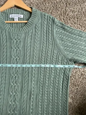 Amazon Essentials Cotton Cableknit Crewneck Sweater Ribbed Fisherman Style XXL thumbnail 11