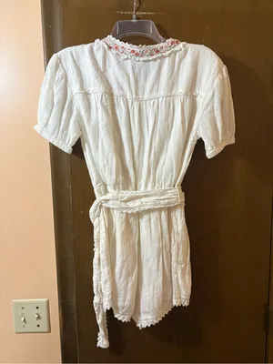 Tularosa Noah Romper in White Multi thumbnail 4