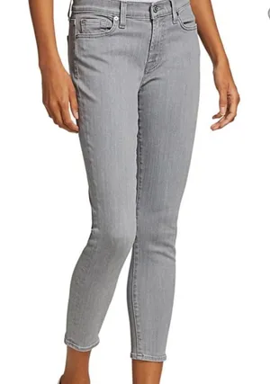 7 for All Mankind the skinny gray jeans, size 26 thumbnail 1