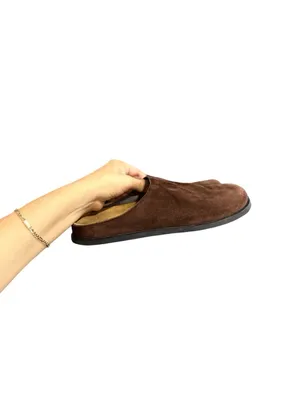 EVERLANE Suede Leather Brown Slip On Mules Clogs thumbnail 7