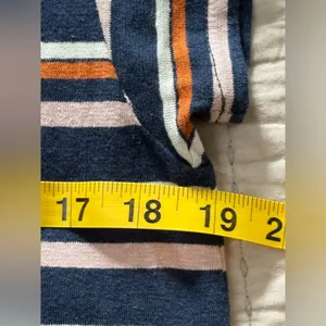 Madewell Striped Navy‎ Orange Pink Henley Dress NWT Size Small Hemp Cotton Blend thumbnail 9