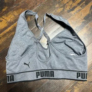 Puma heathered gray strappy XL Athleisure sports bra thumbnail 2