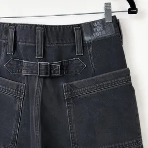 Free People We The Free Black Wash Major Leagues Cuffed Carpenter Utility Jeans thumbnail 13