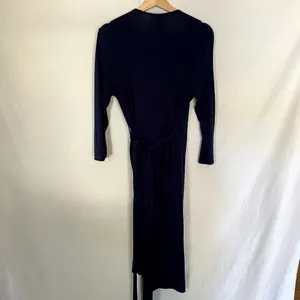 Isabella Oliver navy blue wraparound long‎ sleeved dress v-neck women's size 4 thumbnail 6