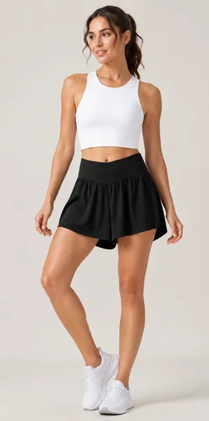 Halara SoftlyZero Airy 2-in-1 Yoga Shorts 5 Inch Black Women’s M thumbnail 1