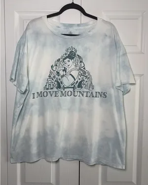Disney Encanto Luisa Graphic Tee Womens 1X Blue Tie Dye I Move Mountains Cotton thumbnail 1
