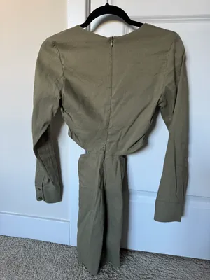 Zara Green Cutout Dress thumbnail 3