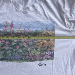 Vintage Groan & mc gurn women’s Boston Flower Shirt Single Stich USA Made Sz L thumbnail 6