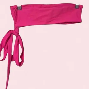 Shein Hot Pink Wrap Side Tie Bikini Top Small thumbnail 1