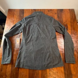 Kyodan Outdoor Womens Herringbone Quarter Zip Pullover Grey Large NWT Gray thumbnail 2