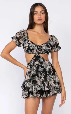 Isabelle’s Cabinet Sky To Moon Floral Cutout Dress thumbnail 1
