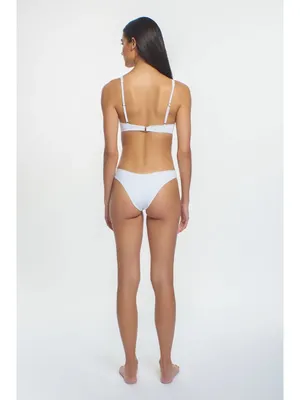 PEIXOTO Kallie Bikini Top in White Medium New Womens Swim thumbnail 10