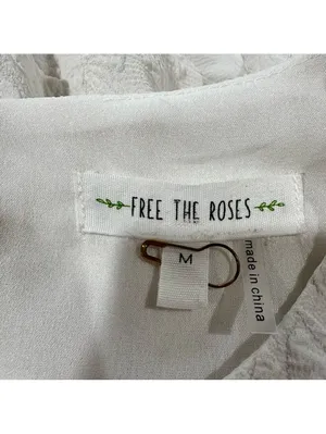 Anthropologies Free the Roses White Rose Tiered Blouse Size M thumbnail 11