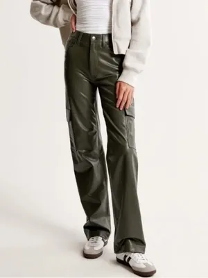 Abercrombie Vegan Leather 90s Relaxed Cargo Pants thumbnail 2
