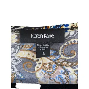 Karen Kane size small paisley black and yellow womens blouse thumbnail 2