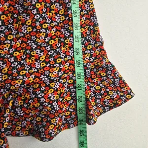 Hutch Floral Sweetheart Mini Dress Ruffle Hem Sleeveless‎ Multi Color Size M thumbnail 11