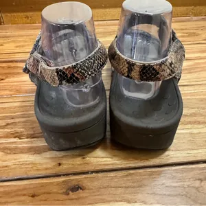 Vionic Brown Pacific Bolinas Slingback Snakeskin Leather Slip On Women’s‎ Size 9 thumbnail 3