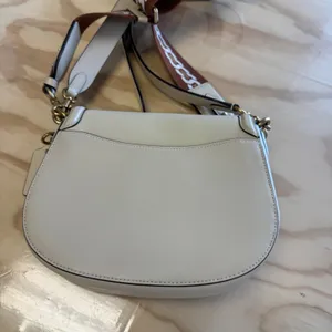 Coach Beat Saddle Bag Crossbody Ivory Leather 2 Straps Original & Guitar thumbnail 3