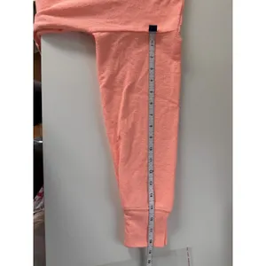 Aerie Waffle Knit Crewneck Sweatshirt Peach Coral Slit Oversized‎ Cozy Basic XS thumbnail 9