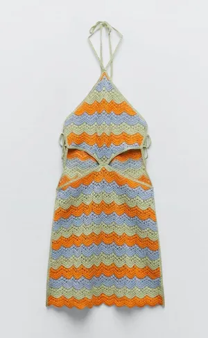 ZARA Cut Out Crotchet Dress thumbnail 9