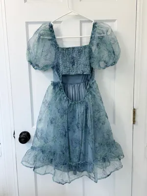 Altar'd State blue floral mini dress S thumbnail 8