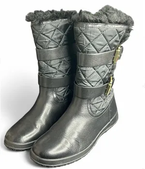 Michael Kors Aaron Boot Black, Size:6.5 Women's Black Quilted Boots thumbnail 1
