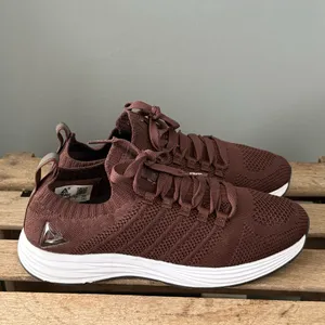 PEAK Tennis Shoes Size 7 Brown Lightweight Walking Slip-on Running‎ shoes A24 thumbnail 5