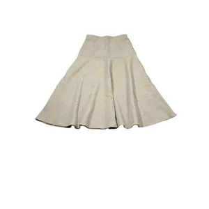 OGL FuzzLuxe Flared Maxi Skirt Heather Beige Cashmere Like Size Medium Tan thumbnail 3