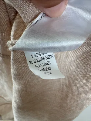 Old Navy Sleeveless Flax Linen-Blend Midi Dress Women's Size Large Tan/Beige thumbnail 8